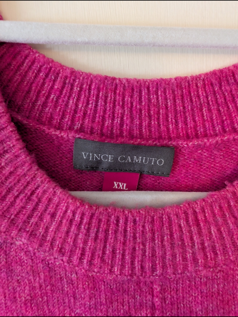 Vince Camuto Fuchsia Soft Crewneck Sweater - Picture 2 of 2